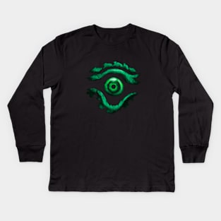 Cthulhu Eye #2 (Waterpixels) Kids Long Sleeve T-Shirt